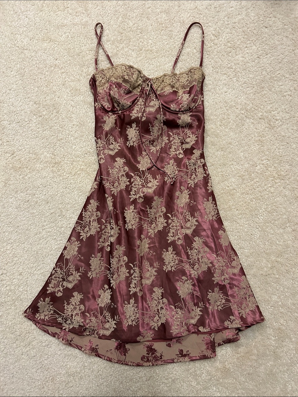 Windsor Tied to You Dusty Rose Satin Floral Lace Trim
Slip